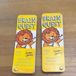 Brain Quest Kindergarten Learning Decks - Yellow
